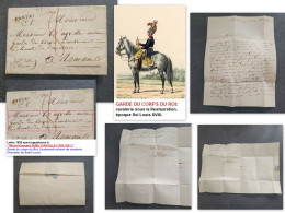 Lettre 1820 Au Lieutenant-colonel & Garde Du Corps Du Roi DUBU D'AGVILLE (1785-1821) Chevalier De Saint-Louis - 1801-1848: Precursores XIX