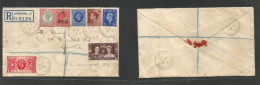 Great Britain - XX. 1937 (14 May) Ranelagh St, Liverpool - Ganston. Registered Silver Jubilee Five Kings Multifkd Envelo - ...-1840 Voorlopers