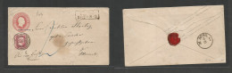 GERMAN STATES-PRUSIA. C. 1850 (3 Dec) Tinef 1gr Rose Embossed Stat Env + 1gr Rose Adtl, Tied "1500" Rings + Box Ds. Mns  - Autres & Non Classés