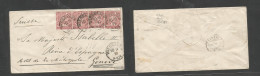 GERMAN STATES-N.G.CONF.. 1870 (10 Nov) Wiesbaden - Switzerland, Geneva (12 Nov) Multifkd Env, Addresed To Ex - Queen Of  - Autres & Non Classés