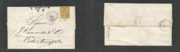 FRENCH LEVANT. 1882 (15 March) Salonique - Constantinople, Turkey (19 March) EL With Text Fkd Sage 25c Bister Type I, Ti - Otros & Sin Clasificación