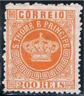 S. Tomé, 1870/7, # 8 Dent. 12 1/2, MNG - St. Thomas & Prince