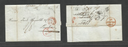 FINLAND. 1845 (9 Sept) Abo - London, UK (26 Sept) EL With Contains, Depart Stline Postmark, Via Grisslehamn + Various Ch - Autres & Non Classés