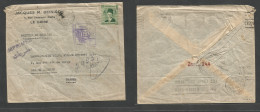 EGYPT. 1941 (Jan 10) Cairo - Brazil, RJ (8 April 41) Air Unusual Pm Rate Unsealed Single 4 Ms Comercial Envelope, Depart - Other & Unclassified