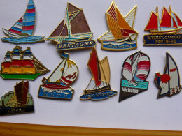 10 Pin S BATEAUX VOILIERS Different - Boats
