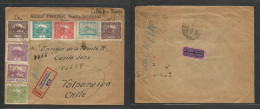 CZECHOSLOVAKIA. 1920 (11 May) Tepliz - Chile, Valparaiso (12 July) Registered Comercial Multifkd Envelope, Tied Cds + R- - Andere & Zonder Classificatie