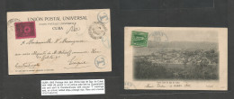 CUBA. 1902 (10 Oct) Santiago - Turkey, Constantinople (30 Oct) Fkd Ppc + Taxed 20 Par On Postage Due, Tied Arrival Cds + - Otros & Sin Clasificación