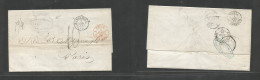 CUBA. 1859 (7 March) Stgo De Cuba - France, Paris (8 April) Carta Completa Con Texto Con Doble Encaminador, Dorso "Vida  - Altri & Non Classificati