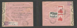 BULGARIA. 1944 (28 Jan) Knicanin - Belgrade (30 Jan) Registered Reverse Multifkd Envelope, Depart Bilingual Tied German  - Altri & Non Classificati