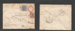 Brazil -Stationary. 1894 (29 Aug) RJ - Austria, Wien (19 Sept) Registered AR. Multifkd 10rs Red Stat Env + 2 Adtls Tied  - Sonstige & Ohne Zuordnung