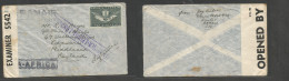 Brazil - XX. 1942 (6 Oct) RJ - England - Edgware, Mdx. Single 400rs Air Fkd Env, British Caribbe Trinidad Censorship + A - Sonstige & Ohne Zuordnung