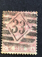 GREAT BRITAIN  SG 141  2½d Rosy-mauve, Plate 9, Orb Wmk  CV £85 - Used Stamps