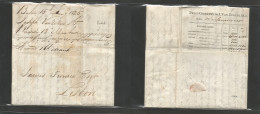 Brazil - Stampless. 1825 (15 Jan) Bahia - Portugal, Lisboa (12 March) EL With Text With Mns Forwarding Agent On Reverse  - Altri & Non Classificati