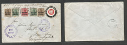Belgium - XX. 1915 (16 June) German Occup, Namur - Switzerland, Bern (18 June) Deutsche Feldpost Tied Cds Label + Multif - Other & Unclassified