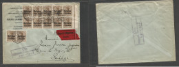 Belgium - XX. 1916 (30 May) German WWI Occup. Verviers - Liege. Multifkd Express Service Envelope Incl Red Label Censor  - Otros & Sin Clasificación