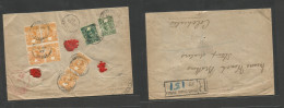 BC - Zanzibar. 1925 (9 March) Chakichaki - UK, Colchester (11 Apr) Via London. Reverse Multifkd Registered Envelope + 3  - Altri & Non Classificati