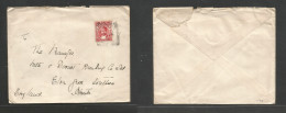 BC - Zanzibar. 1914 (9 Febr) GPO - England, Hants, Elm Grove. Fkd Env At 6c Red Rate Tied Cds. Fine Used. - Other & Unclassified