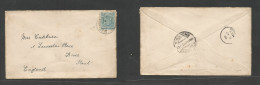 BC - Rhodesia. 1903 (Dec) BSAC. Anter - England, Kent, Dover (9 Jan 04) Single 2 1/2d, Blue Fkd Env, Reverse Transited S - Altri & Non Classificati