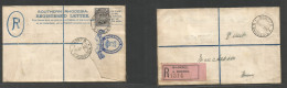 BC - Rhodesia. 1926 (13 May) Wankies. Registered 4d Blue Stat Envelope + 2d Adtl, Cds, Strike On Both Sides. Fine. - Other & Unclassified