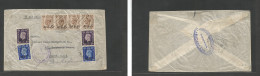 BC - MEF. 1942 (6 Nov) ERITREA, ETIOPIA, MEF. Asmara - London, UK. Air Multifkd Envelope, Depart Censor Bilingual Englis - Autres & Non Classés