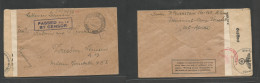 BC - Kenya. 1940 (4 May) German Internee Camp Dar Es Salaam, East Africa, Dresden, Germany + Oval Internment Camp Cachet - Andere & Zonder Classificatie