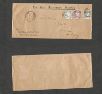 BC - Maldives. 1937 (20 Apr) GPO - S. Africa, Joburg, Wanderes Via Colombo, Ceylon (25 Apr) Multifkd Env, Tied Cds. Very - Other & Unclassified