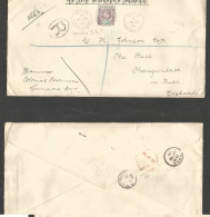 BC - Grenada. 1906 (20 June) GPO - England, Hull, Thorngumbald (10-11 July) Via London - Prestwick. Registered 6d Fkd En - Sonstige & Ohne Zuordnung