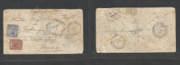 BC - Fiji. 1893 (11 March) Levuka - Germany, Wurttemberg, Bopfingen (7 May) Registered Multifkd Env At 7 1/2d Rate, Tied - Sonstige & Ohne Zuordnung