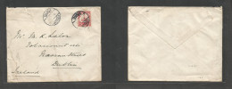 BC - Cameroun. 1916 (20 Jan) CEF 1d WWI. Duala - Ireland, Dublin. Single Ovptd British Occup Fkd Envelope, Former German - Other & Unclassified