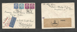 AUSTRIA - XX. 1940 (3 March) German Nazi Occup. Wien - USA, Philadelphia. Addressed To Refugees Section, At 1,25 Mark Ra - Andere & Zonder Classificatie