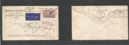 AUSTRALIA. 1935 (7 Jan) NSW Sydney - Germany, Schliebfach. Via Australia - Singapore - England Air Mail. Fkd 1/6 Sh Come - Sonstige & Ohne Zuordnung