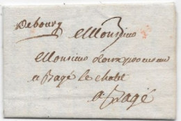 AIN Lettre Avec Texte De 1740  Marque Postale Manuscrite DE BOURG - 1701-1800: Vorläufer XVIII