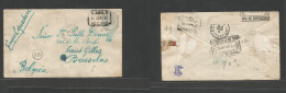 Argentina - Stationery. 1887 (6 June) TPO, E Amb 4 FCC Arg - Belgium, Bruxelles, St. Gilles (5 July) 12c Grey Stat Env,  - Sonstige & Ohne Zuordnung