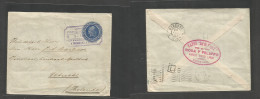 Argentina - Stationery. 1907 (5 Febr) Pqbt Mail "Vapor Francisco / San Fernando Y Tilde A Carabelas Y Escalas" 15c Blue  - Other & Unclassified
