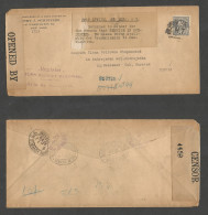 USA - XX. 1917 (6 June) NYC - Russia, Gub Saratow, Balaszow. Registered 15c Fkd Env, WWI Censored + Service Suspended, R - Sonstige & Ohne Zuordnung
