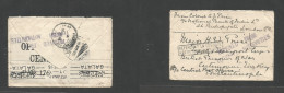 TURKEY. 1920 (16 June) WWI POW Mail. British Control. Constantinople - Middle East. Unfranked + Triple Censored (Turkish - Other & Unclassified