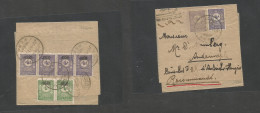TURKEY. 1908. Pera - Andrinople. Registered Multifkd Reverse + Front 5 Para Lilac Complete Stationary Wrapper, Tied Cds  - Other & Unclassified