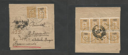 TURKEY. 1908 (4 July) Pera - Andrinople. Registered Multifkd Front And Reverse 5 Para Bister Complete Stationery Wrapper - Sonstige & Ohne Zuordnung