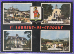 Carte Postale 66. Saint-Laurent-de-Cerdans  Blason Très Beau Plan - Autres & Non Classés