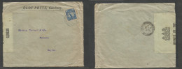 SWEDEN. 1919 (June) Goteborg - Ceylon, Colombo, Indian Ocean (/July 20) Single 20 Ore Blue Fkd Comercial Envelope, Tied  - Otros & Sin Clasificación