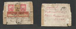 RUSSIA. 1922 (12 Apr) Charkov - Waradistsk (12 Apr) Inflation Period. Reverse Multifkd Envelope + 2 Fiscals Used As Post - Andere & Zonder Classificatie