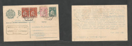 PORTUGAL-MOZAMBIQUE. 1930 (9 July) L. Marques - Argove, Aargau, Switzerland, 1c Green Ceres Stat Card + 3 Adtls, Tied He - Other & Unclassified