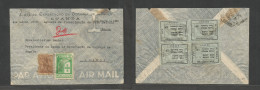 PORTUGAL-ANGOLA. 1939 Novo Redondo - Loanda. Front And Reverse Multifkd Airmail Envelope, Incl Local Assistencia + Air L - Other & Unclassified