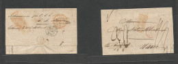 PORTUGAL - Stampless. 1840 (6 Oct) Madeira - France, Havre (29 Oct) E. Forwarded At LISBON, Reverse Signed 20 Oct By CA  - Autres & Non Classés