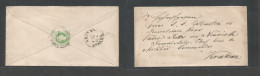 POLAND. 1880 (3 Nov) Austrian Postal Admin. Krakow Local Usage. 2kr Green Reverse Fkd Env, Tied Cds. VF Local Usage In B - Autres & Non Classés