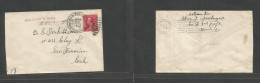 PHILIPPINES. 1900 (28 Dec) San Fernando Pampanga - USA, CA, San Francisco (Feb 3) Soldiers Mail. Fkd Env. 2c Red Ovptd,  - Filippijnen