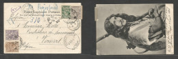 PERSIA. 1904 (24 Aug) Liuyat - Belgium, Verviers (26 Sept 04) Registered Multifkd Ppc Via Sea Post Office (Sept 10) - Be - Iran