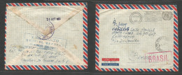 PALESTINE. 1963 (Oct 26) EGYPT - BRAZIL - SUEZ CRISIS. Rafah - Rio De Janeiro, Brazil. FM Air UNO Free Mail Envelope Wit - Palästina