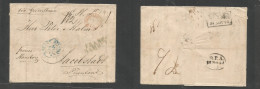 NETHERLANDS. 1844 (23 Nov) Amsterdam - Jacobs Tadt. Finland (13 Feb) 2 1/2 Months Transit. EL With Contains Via Franco H - Altri & Non Classificati