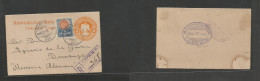 MEXICO - Stationery. 1909 (27 Dic) San Juan Del Rio - Durango (28 Dic) Registered 5c Orange Stat Lettersheet + 10c Adtl, - Mexiko